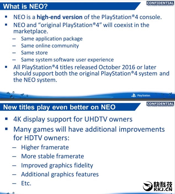 索尼PS4 Neo完整曝光：機能翻番、4K體驗空前