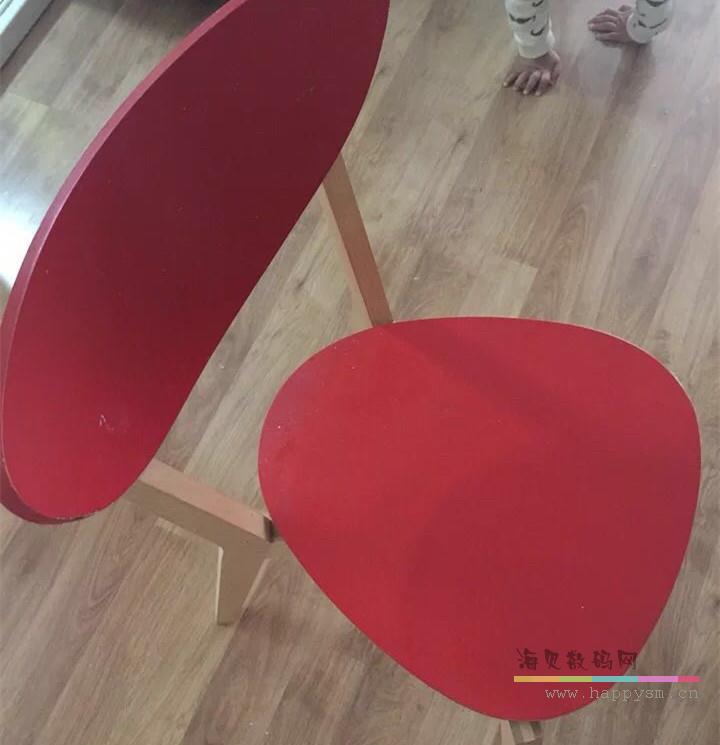 宜家 紅色椅子