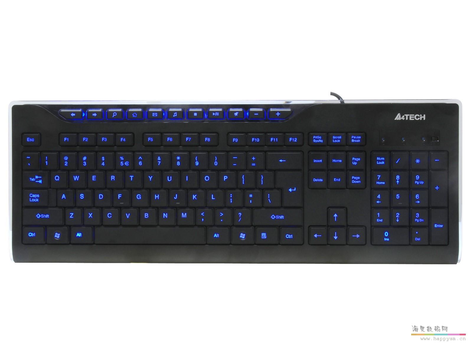 雙飛燕 KD-800I月藍光超薄鍵盤