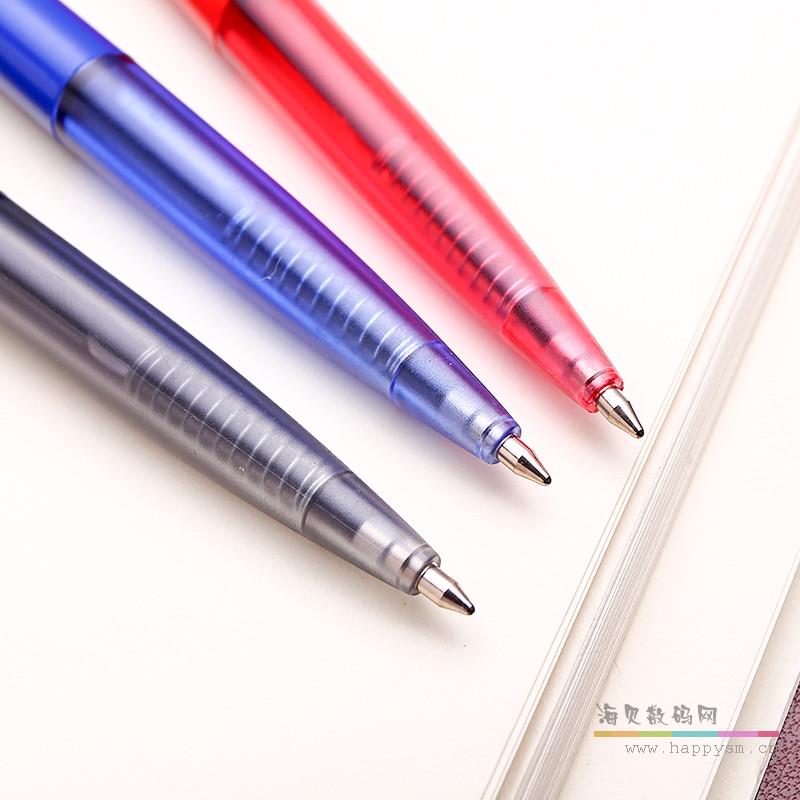 得力 6506 自動圓珠筆紅/藍/黑色筆 辦公用品文具筆