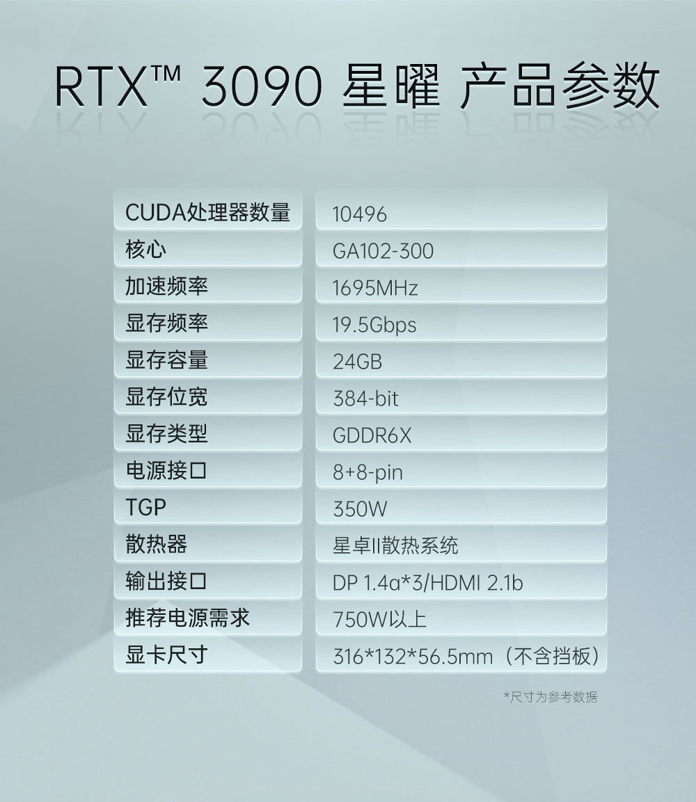 影馳 GeForce RTX 3090 星曜