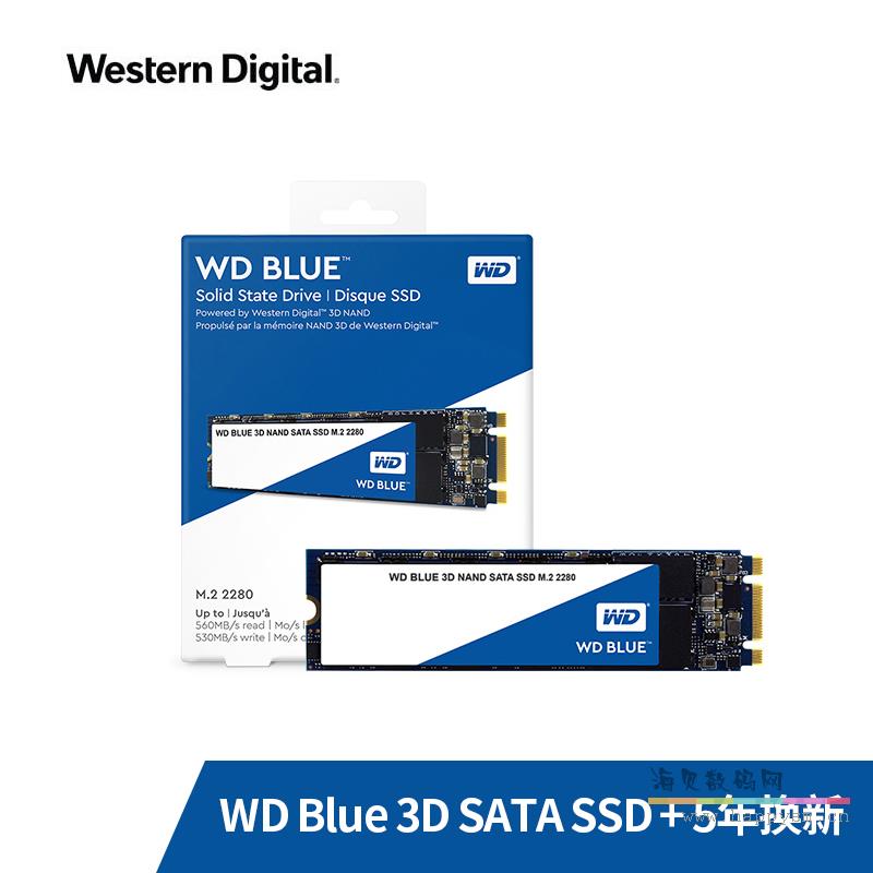 西部數據 藍盤 SA510  固態硬盤  M.2-2280 SATA 藍盤
