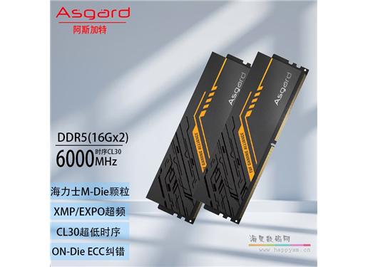 阿斯加特 金倫加&TUF 聯名款 DDR5 6000 32G 套裝
