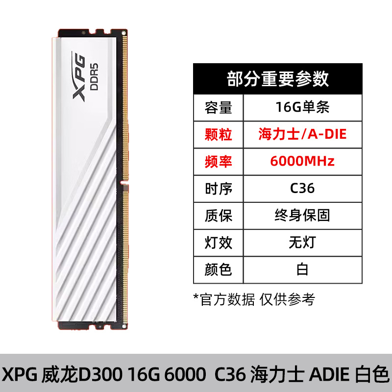 威剛 威龍 D300 臺式機內存DDR5